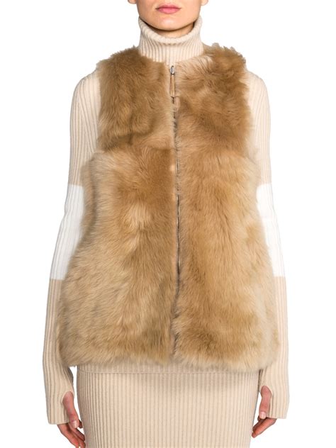 fendi vest women's|Fendi brown mink vests.